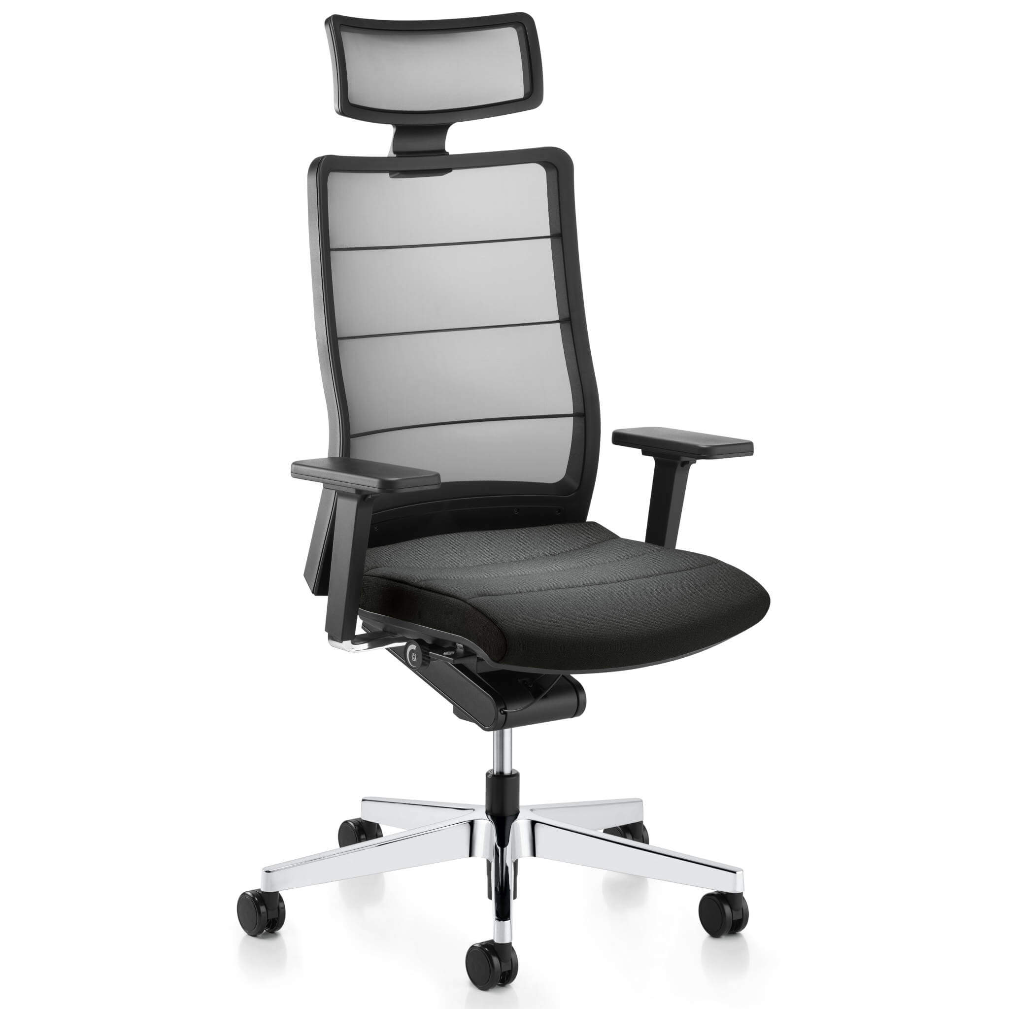 Interstuhl AirPad 3C72 Drehstuhl mit Body-Float Synchronmechanik und Kopfstütze