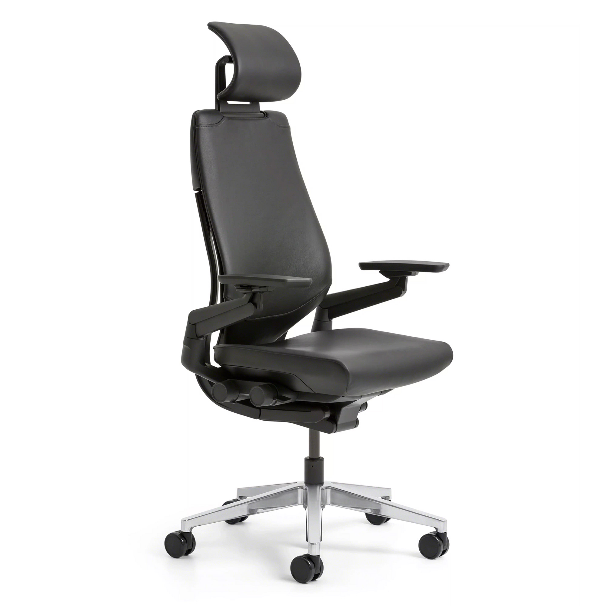 Steelcase GESTURE Executive Bürostuhl mit Lederbezug und Kopfstütze