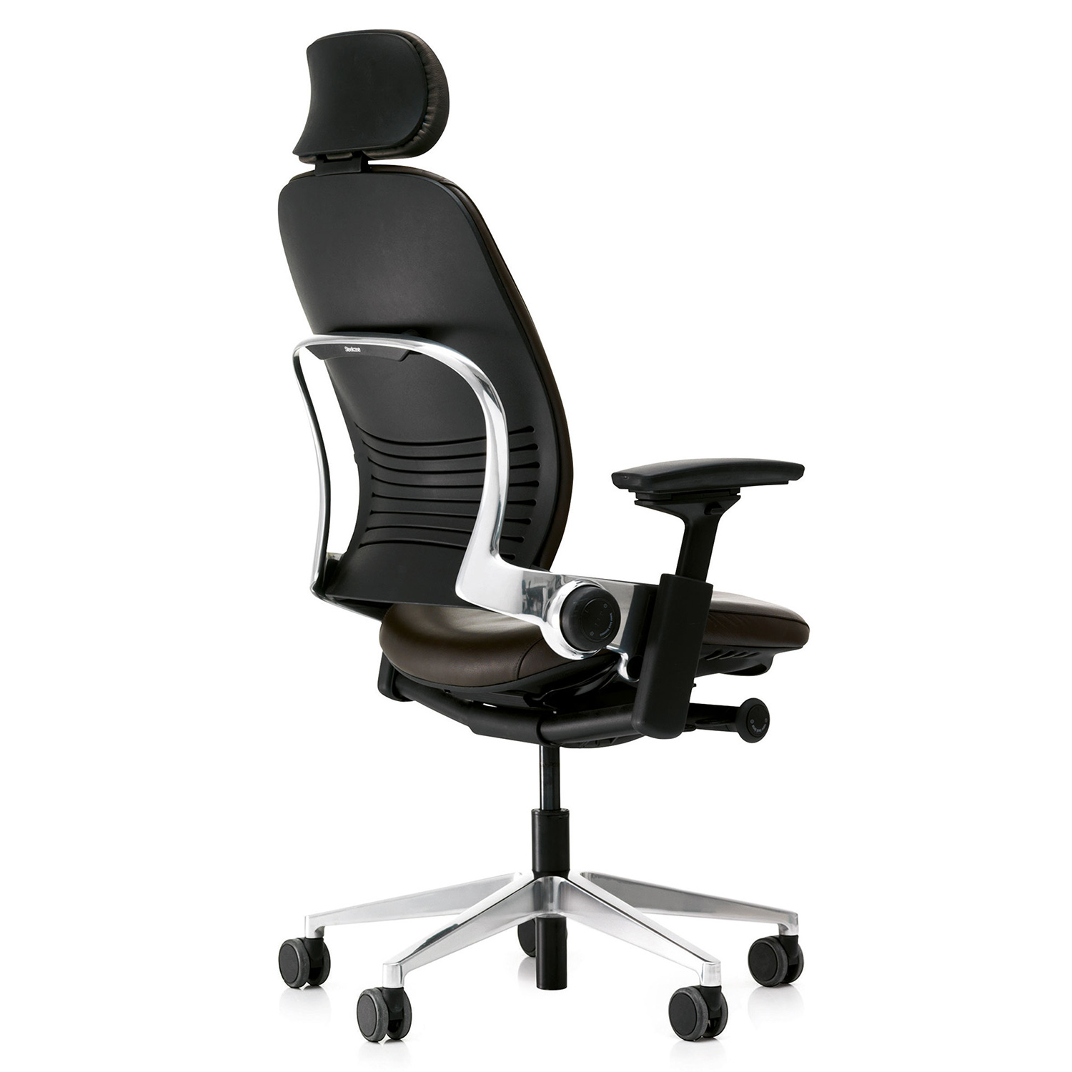 Steelcase Leap V2 Bürostuhl Executive Premium mit Lederbezug und Kopfstütze