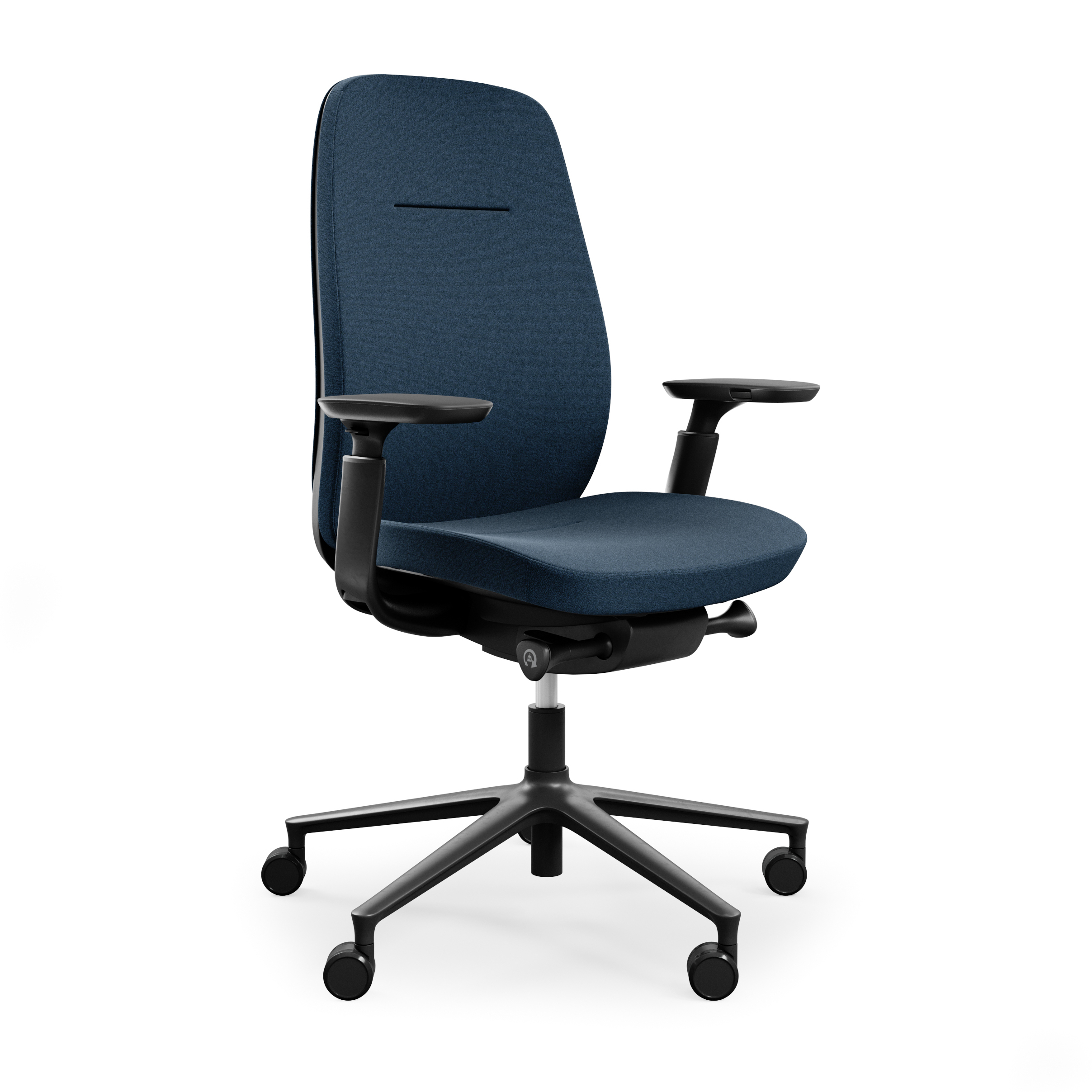 Profim Pace MAX 100SFL Bürodrehstuhl mit Polsterrücken, Stoffbezug Cura 66170, schwarzes Gestell