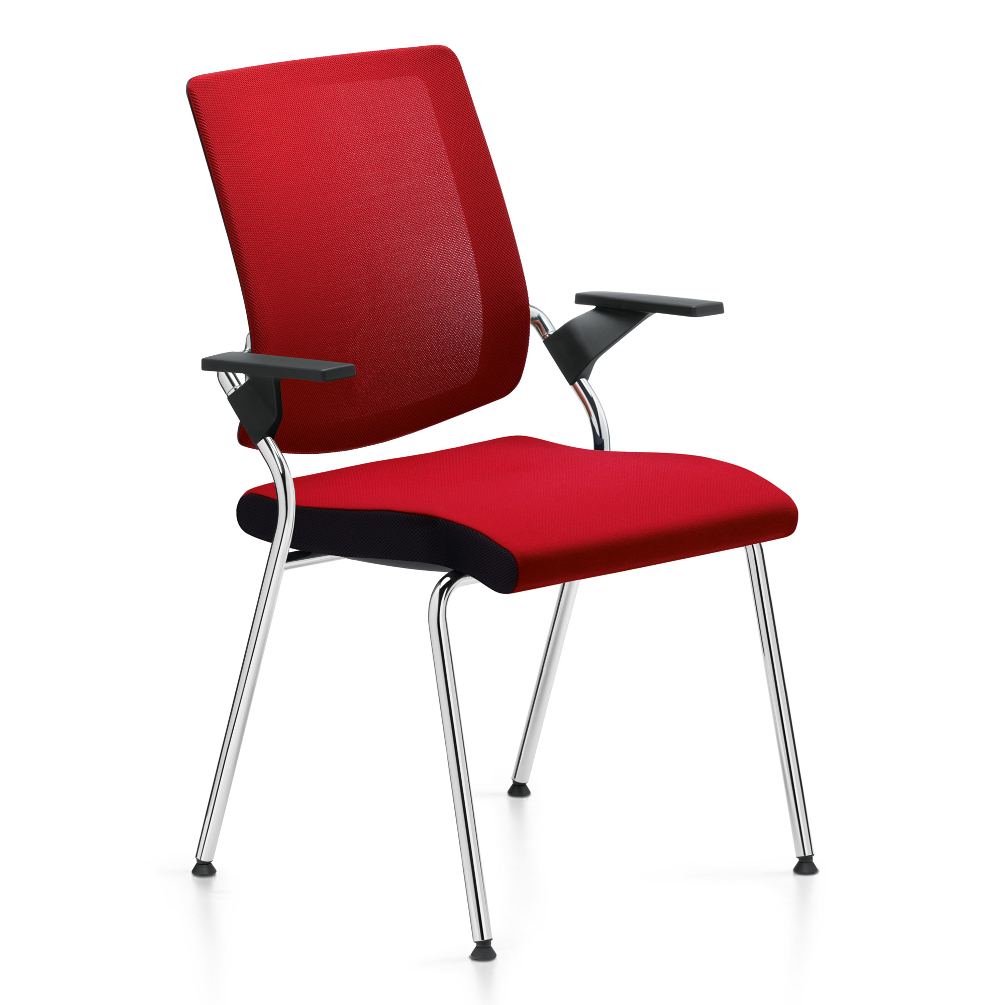 Sedus BLACK DOT NET Besucherstuhl BD-228 mit Netzrücken und Vierfuß-Gestell